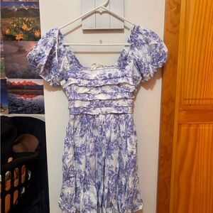 Altard State Lilac and White Floral Dress
